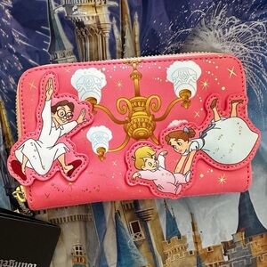 Disney Peter Pan 70th Anniversary Pink Tinker Bell Loungefly Wallet NIP